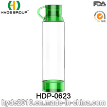 500ml grüne tragbare BPA frei Tritan Plastikwasserflasche (HDP-0623)